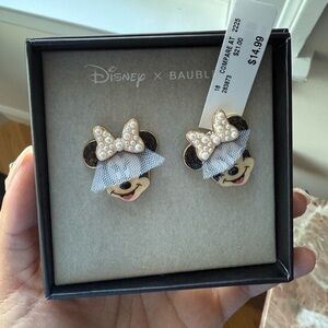 Bauble Bar Minnie Mouse Bride Earrings